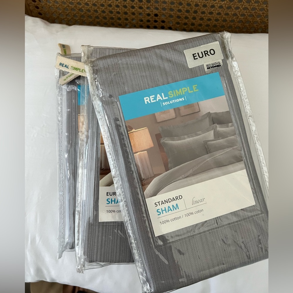 Real Simple gray Euro Sham